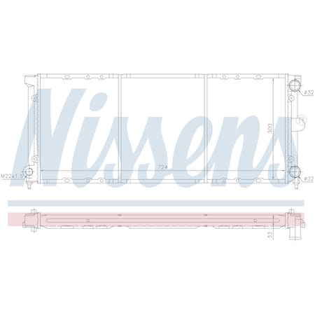 Nissen Nissens Radiator, 651621 651621